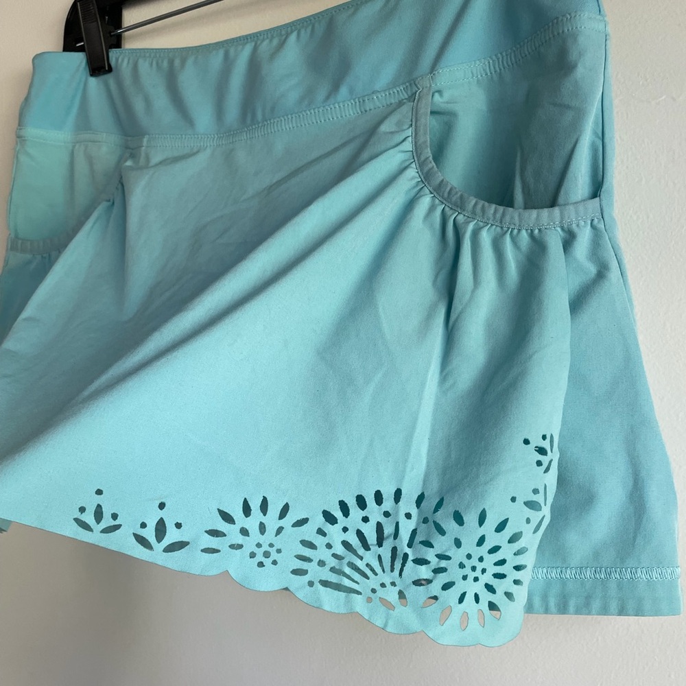 Athleta Aqua Green Tennis Skirt with Attached Shorts Size M - Picture 3 of 6